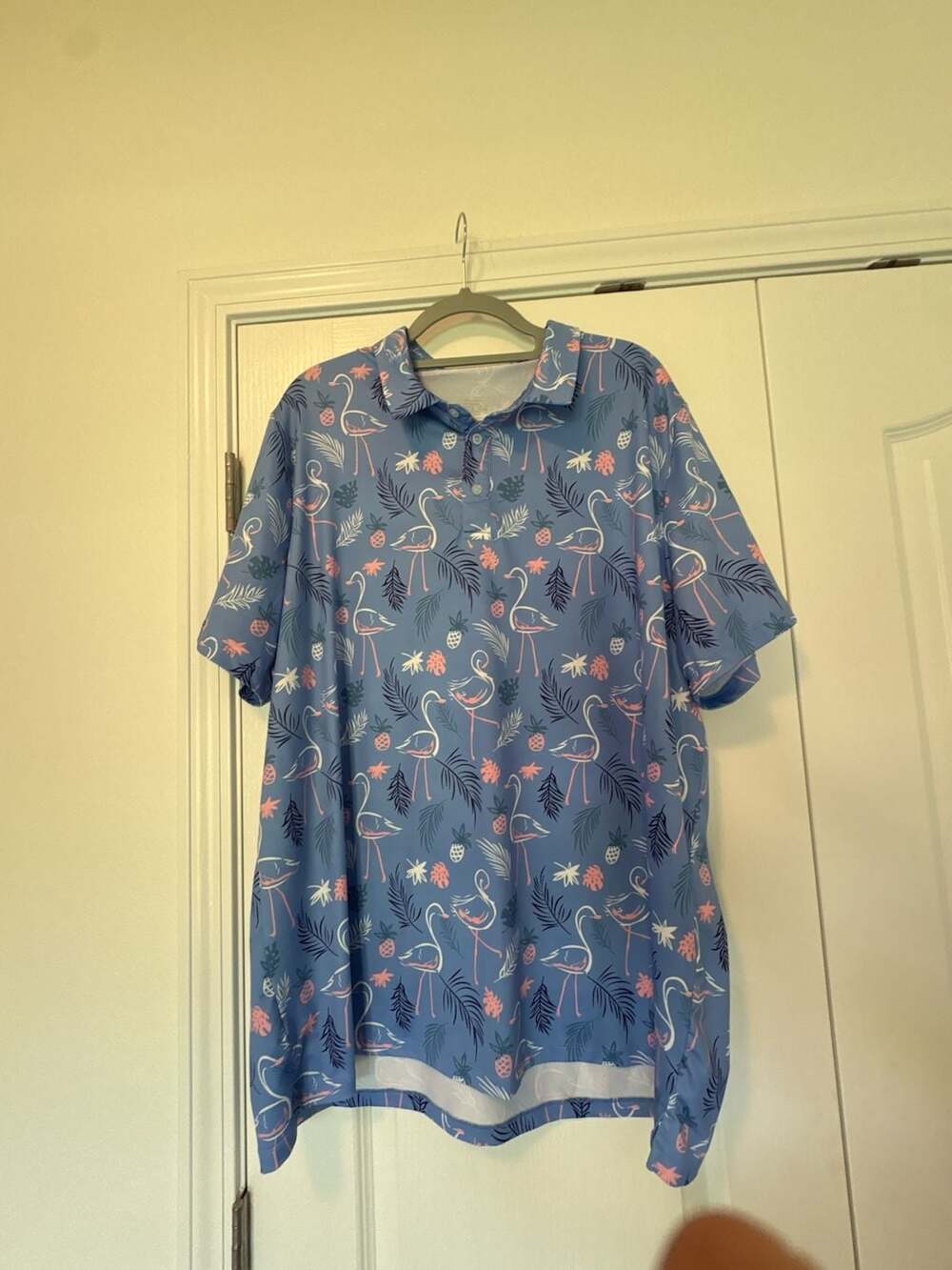 Unbranded Flamingo and Pineapple Print Performance Golf Polo Shirt